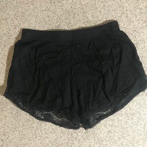 Black lace trim Band of Gypsies shorts
